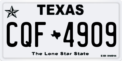 TX license plate CQF4909