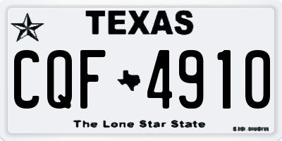 TX license plate CQF4910