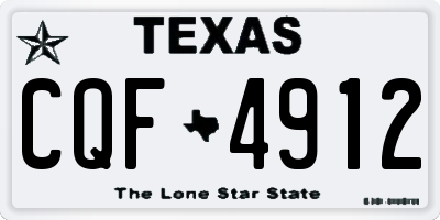 TX license plate CQF4912