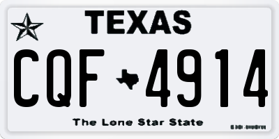 TX license plate CQF4914