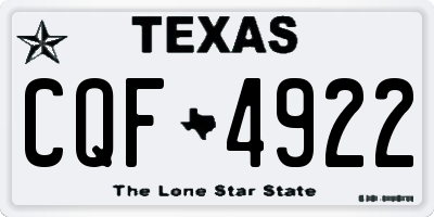 TX license plate CQF4922