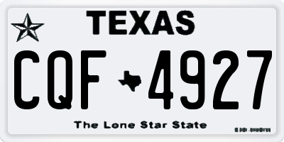 TX license plate CQF4927