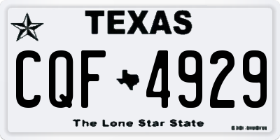 TX license plate CQF4929