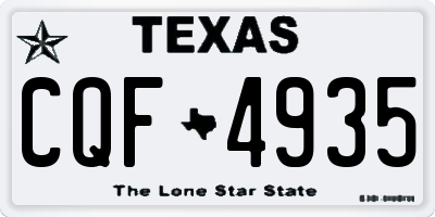 TX license plate CQF4935