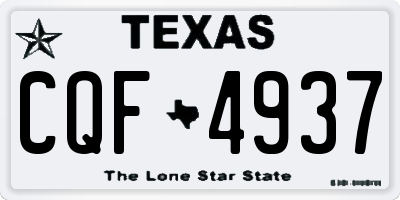 TX license plate CQF4937