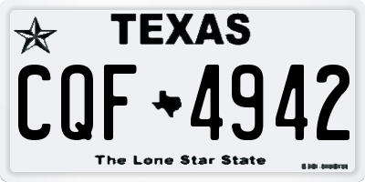 TX license plate CQF4942