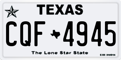 TX license plate CQF4945