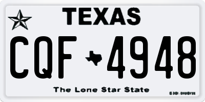 TX license plate CQF4948