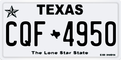 TX license plate CQF4950
