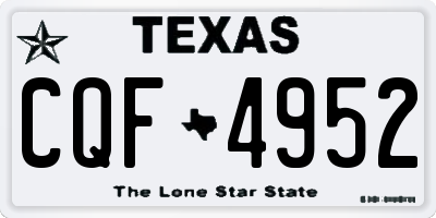 TX license plate CQF4952