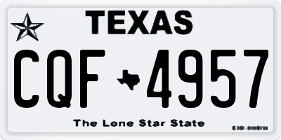 TX license plate CQF4957