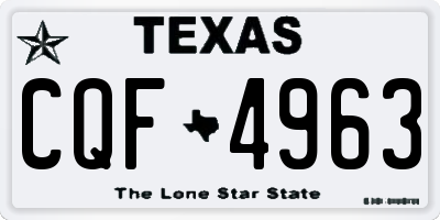 TX license plate CQF4963