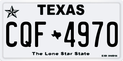TX license plate CQF4970
