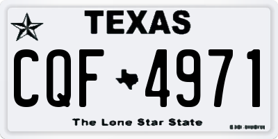 TX license plate CQF4971