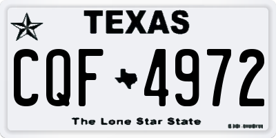 TX license plate CQF4972