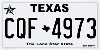 TX license plate CQF4973
