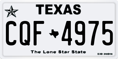 TX license plate CQF4975