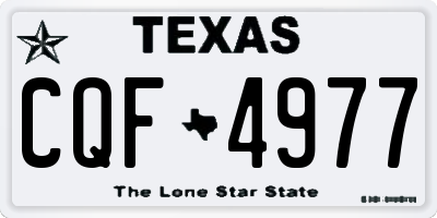 TX license plate CQF4977