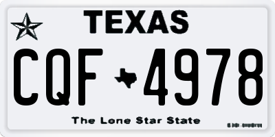 TX license plate CQF4978