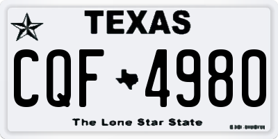 TX license plate CQF4980