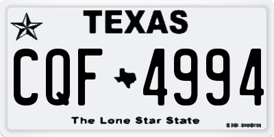 TX license plate CQF4994