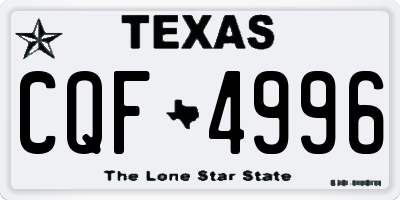 TX license plate CQF4996