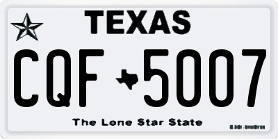 TX license plate CQF5007