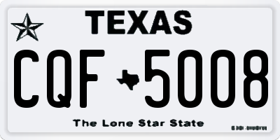 TX license plate CQF5008