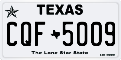 TX license plate CQF5009