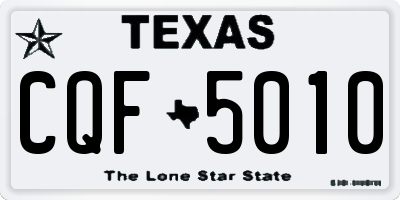 TX license plate CQF5010