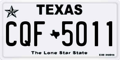 TX license plate CQF5011