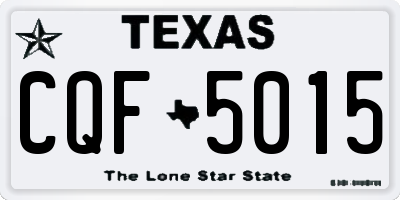TX license plate CQF5015