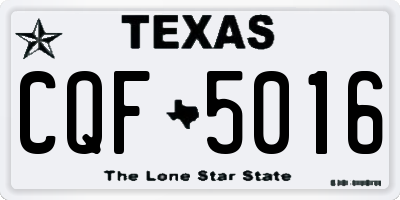 TX license plate CQF5016
