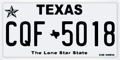 TX license plate CQF5018