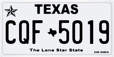 TX license plate CQF5019