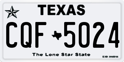TX license plate CQF5024