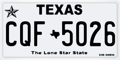 TX license plate CQF5026