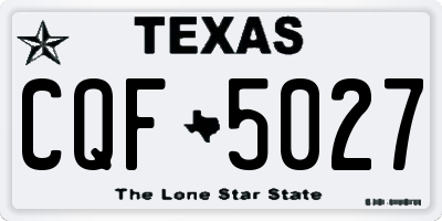 TX license plate CQF5027