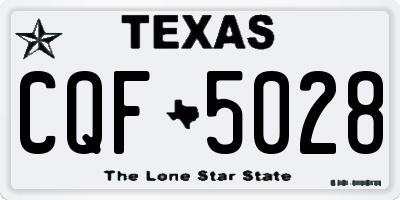 TX license plate CQF5028
