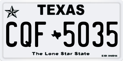 TX license plate CQF5035