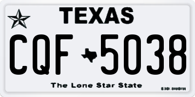 TX license plate CQF5038