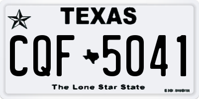 TX license plate CQF5041