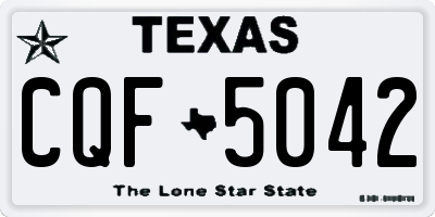 TX license plate CQF5042