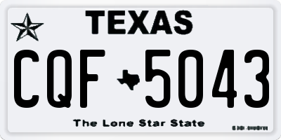 TX license plate CQF5043