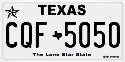 TX license plate CQF5050