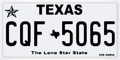 TX license plate CQF5065