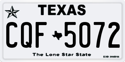 TX license plate CQF5072
