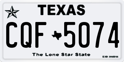 TX license plate CQF5074