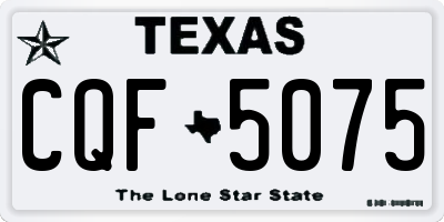TX license plate CQF5075