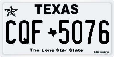 TX license plate CQF5076